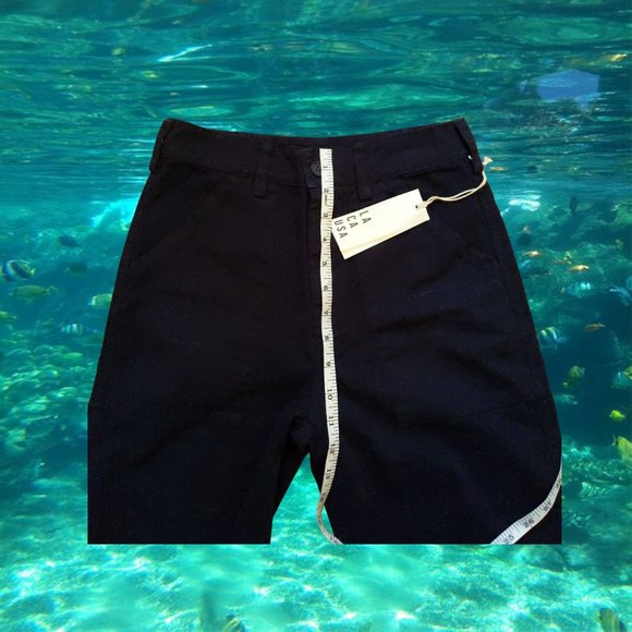 NWT  Lacausa Brushed Stella Trousers  Navy utility straight pants - Picture 5 of 5